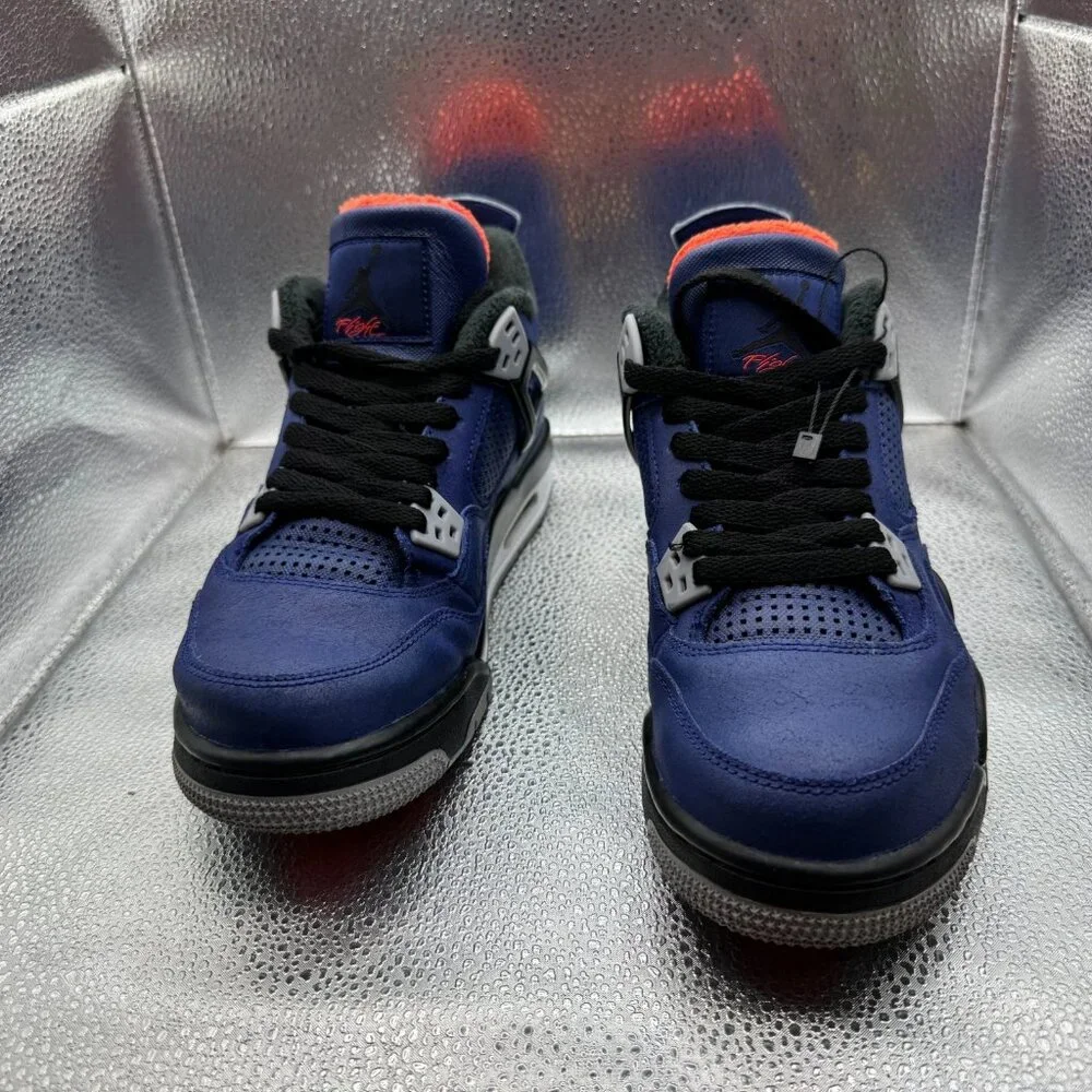 Size 7Y Nike Air Jordan 4 Retro Winter Loyal Blue Black Kids Sneaker‎ CQ9745 401